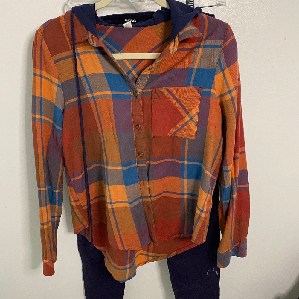 Women's BP Plaid hoodie shirt